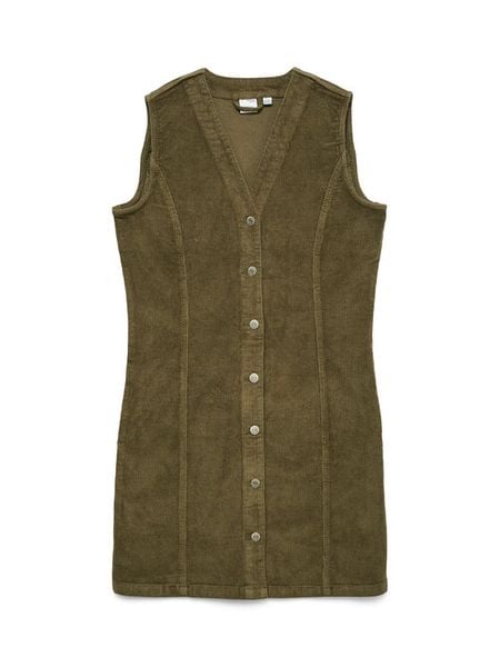 Vero Moda Sukienka codzienna Eden 10333959 Zielony Regular Fit. Zielone sukienki damskie Vero Moda, bez wzorów, z bawełny, bez ramiączek. Za 139.99 zł.