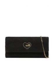 LOVE MOSCHINO Torebka JC4142PP1LLN100A Czarny. Czarne torebki wieczorowe damskie Love Moschino, bez wzorów, z materiału, bez dodatków. Za 719.99 zł.