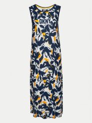 DKNY Koszula nocna YI60014 Granatowy Regular Fit. Niebieskie koszule nocne i halki DKNY, bez wzorów, z wiskozy, bez ramiączek. Za 209.99 zł.