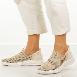 Beżowe sportowe buty damskie Vinceza 13653. Brązowe obuwie sportowe treningowe VINCEZA, z dresówki, trekkingowe. Za 139.00 zł.