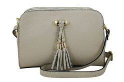 Listonoszka skórzana BARBERINI'S j. beżowy 961-10. Brązowe shopper bag Barberinis, bez wzorów, ze skóry, małe, bez dodatków. Za 279.99 zł.