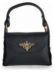 ORE10 Skórzana torebka "Raser" w kolorze czarnym - 17 x 12 x 6 cm rozmiar: onesize. Czarne torebki klasyczne damskie ORE10, z materiału, przez ramię, bez dodatków. Za 130.99 zł.