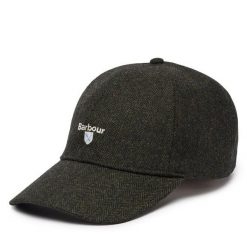 Czapka z daszkiem Barbour. Zielone czapki z daszkiem damskie Barbour, bez wzorów. Za 199.99 zł.