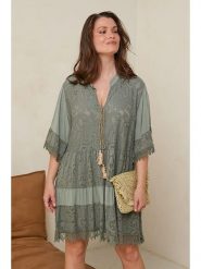 Curvy Lady Sukienka w kolorze khaki rozmiar: 44/46. Brązowe sukienki damskie Curvy Lady, bez wzorów, z koronki, klasyczne, bez ramiączek. Za 140.53 zł.