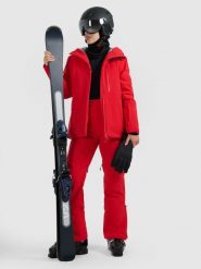 4F Spodnie narciarskie membrana 15000 damskie - czerwone XL. Czerwone spodnie materiałowe damskie 4F, na zimę, xl, bez wzorów, z materiału, narciarskie, Thinsulate. Za 799.99 zł.