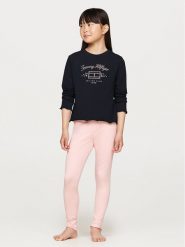 Tommy Hilfiger Komplet bluzka i legginsy Ls Pj Legging Set UG0UG00763 Granatowy Regular Fit. Niebieskie bluzki i koszule dziewczęce Tommy Hilfiger, bez wzorów, z bawełny, bez kołnierzyka, bez ramiączek. Za 129.99 zł.