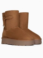 Blackfield Botki zimowe "Opinaca" w kolorze jasnobrązowym rozmiar: 38. Brązowe botki damskie Blackfield, na zimę, bez obcasa, na platformie, bez zapięcia. Za 156.98 zł.