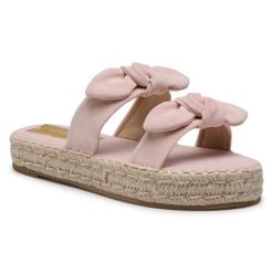 Espadryle DeeZee. Czerwone espadryle damskie DeeZee, bez wzorów, bez obcasa. Za 39.99 zł.
