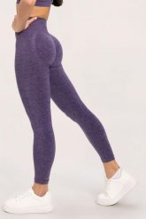 Legginsy fitness damskie Gym Glamour seamless push up. Fioletowe legginsy damskie GYM GLAMOUR, l, bez wzorów, z materiału. Za 169.99 zł.