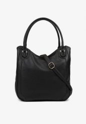 Czarna Torebka o Fasonie Shopper Haladria. Czarne shopper bag Renee, bez wzorów, z jeansu, bez dodatków. Za 109.99 zł.