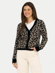 ONLY Kardigan Leo 15349819 Brązowy Regular Fit. Brązowe kardigany damskie Only, l, bez wzorów, z syntetyku. Za 169.99 zł.