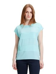 BETTY & CO Koszulka w kolorze turkusowym rozmiar: S. Niebieskie bluzki damskie Betty & Co, s, bez wzorów, bez kołnierzyka, bez ramiączek. Za 41.69 zł.