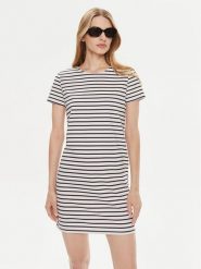 Vero Moda Sukienka codzienna Abby 10304718 Biały Regular Fit. Białe sukienki damskie Vero Moda, bez wzorów, z syntetyku, bez ramiączek. Za 79.99 zł.