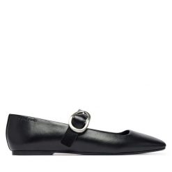 Baleriny Calvin Klein. Czarne balerinki damskie Calvin Klein, bez wzorów. Za 489.99 zł.