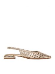 MEXX Baleriny EO-WI40-11268-01 Złoty. Żółte balerinki damskie Mexx, bez wzorów, ze skóry. Za 329.99 zł.