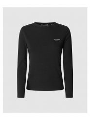 Pepe Jeans Koszulka "Betina" w kolorze czarnym rozmiar: L. Czarne koszulki damskie Pepe Jeans, l, bez wzorów, z jeansu, bez kołnierzyka, bez ramiączek. Za 109.52 zł.