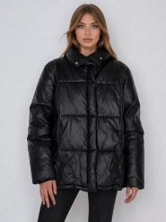 Steve Madden Kurtka zimowa w kolorze czarnym rozmiar: XL. Czarne kurtki damskie Steve Madden, na zimę, xl, bez wzorów, z puchu, bez kaptura. Za 173.99 zł.