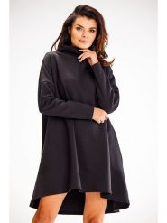 Awama Sukienka w kolorze czarnym rozmiar: L/XL. Czarne sukienki damskie Awama, bez wzorów, bez ramiączek. Za 132.98 zł.