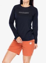 Bluza damska Mammut Selun FL Longsleeve Logo. Niebieskie bluzy damskie Mammut, l, bez wzorów, z materiału, bez kaptura. Za 315.60 zł.