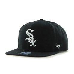 Czapka z daszkiem do baseballu '47 Mlb Chicago White Sox Captain czarna. Czarne czapki z daszkiem damskie 47 Brand, bez wzorów. Za 179.00 zł.