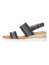 Skechers Sandały "Desert Kiss Hi" w kolorze szarym na obcasie rozmiar: 40. Szare sandały damskie Skechers, bez wzorów, z otwartym noskiem, bez obcasa, na koturnie, bez zapięcia. Za 122.96 zł.