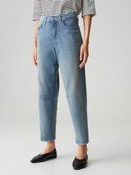 OPUS Dżinsy "Melly" - Barrel fit - w kolorze błękitnym rozmiar: 36/L28. Niebieskie jeansy damskie Opus, z podwyższonym stanem. Za 239.95 zł.