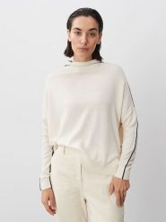 Someday Sweter "Timani" w kolorze kremowym rozmiar: M. Brązowe swetry klasyczne damskie someday., m, z kaszmiru, bez kołnierzyka. Za 219.60 zł.