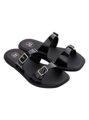 Zaxy Klapki "Reconhecer Ener" w kolorze czarnym rozmiar: 41/42. Czarne klapki damskie Zaxy, bez wzorów, z otwartym noskiem, bez obcasa, bez zapięcia. Za 78.47 zł.