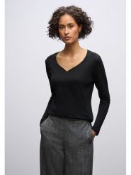 Street One Koszulka w kolorze czarnym rozmiar: 34. Czarne koszulki damskie Street One, bez wzorów, z bawełny, bez kołnierzyka, bez ramiączek. Za 82.64 zł.