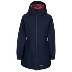 Trespass Daytrip - damska parka wodoodporna, długa, kaptur regulowany. Niebieskie parki damskie Trespass, m, z poliesteru. Za 312.99 zł.
