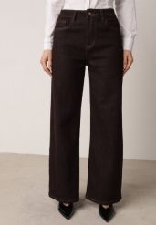 Brązowe Jeansy z Szerokimi Nogawkami z Bawełną Zidula. Brązowe jeansy damskie Born2be. Za 109.99 zł.