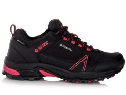 Buty damskie trekkingowe HI-TEC HAPITER LOW WP. Czarne obuwie trekkingowe damskie Hi-tec, z gumy, przed kostkę, bez zapięcia. Za 198.00 zł.