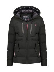 Geographical Norway Kurtka pikowana "Cachot" w kolorze czarnym rozmiar: XL. Czarne kurtki damskie Geographical Norway, xl, z aplikacjami, bez kaptura. Za 247.69 zł.