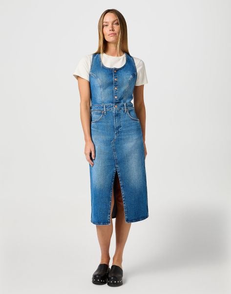 WRANGLER DAMSKA JEANSOWA SUKIENKA WRANGLER THE DRESS WRANGLER WRUGGED 112362611. Sukienki damskie Wrangler, bez wzorów, z jeansu, bez ramiączek. Za 199.99 zł.