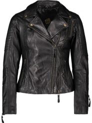 Apple of Eden Skórzana kurtka w kolorze czarnym rozmiar: 44. Czarne kurtki damskie Apple of Eden, bez wzorów, ze skóry, bez kaptura. Za 500.99 zł.