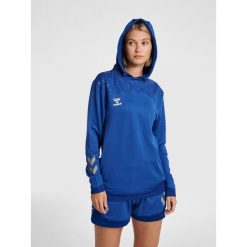 Damska bluza z kapturem Hummel hmlLEAD poly. Niebieskie bluzy damskie Hummel, na wiosnę, xl, bez wzorów, z materiału, z kapturem. Za 190.55 zł.