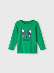 NAME IT Bluzka 13210252 Zielony Regular Fit. Zielone t-shirty i koszulki chłopięce Name it, bez wzorów, z bawełny, bez kołnierzyka, bez ramiączek. Za 139.99 zł.