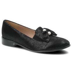 Czarne Półbuty Gamis Damskie Eleganckie Obuwie. Czarne półbuty damskie GAMIS, bez wzorów, bez obcasa, na obcasie, bez zapięcia. Za 199.00 zł.