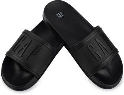 Damskie klapki sportowe miejskie na basen plażę czarne GAP AUSTIN. Czarne klapki damskie GAP, bez wzorów, z gumy, bez obcasa, bez zapięcia. Za 79.00 zł.