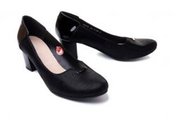 BIOECO BY ARKA 5760 czarny, czółenka damskie. Czarne czółenka damskie Bioeco by Arka, bez wzorów, ze skóry, bez obcasa, na obcasie. Za 139.95 zł.