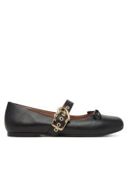 LOVE MOSCHINO Baleriny JA11091G1PIE0000 Czarny. Czarne balerinki damskie Love Moschino, bez wzorów, ze skóry. Za 879.99 zł.