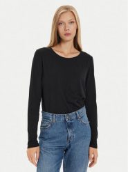 Mustang Bluzka Elly 1013931 Czarny Regular Fit. Czarne bluzki damskie Mustang, xs, bez wzorów, z bawełny, bez kołnierzyka, bez ramiączek. Za 69.99 zł.