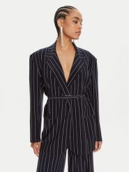 NORMA KAMALI Marynarka KK1244PL158642 Granatowy Oversize. Niebieskie marynarki i żakiety damskie Norma Kamali, xxs, bez wzorów, z syntetyku. Za 2,489.00 zł.