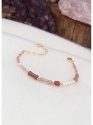 L'Atelier de Gaia Pozłacana bransoletka z perłami i kwarcem rozmiar: onesize. Białe bransoletki damskie L'Atelier de Gaia, pozłacane. Za 109.78 zł.