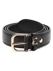 COCCINELLE Skórzany pasek w kolorze czarnym rozmiar: 100. Czarne paski damskie Coccinelle, bez wzorów, z materiału. Za 291.51 zł.