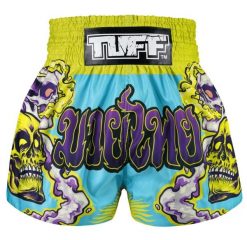 Spodenki treningowe TUFF Trippy Skull. Zielone spodenki sportowe damskie TUFF, xl, bez wzorów, z materiału. Za 149.00 zł.