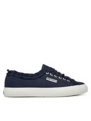 Superga Tenisówki S3157JW Granatowy. Niebieskie trampki damskie Superga, bez wzorów, z materiału, bez zapięcia. Za 199.99 zł.