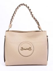 Florence Bags Skórzana torebka "Hoppo" w kolorze beżowym - 32 x 26 x 11 cm rozmiar: onesize. Brązowe torebki klasyczne damskie Florence Bags, z materiału, bez dodatków. Za 382.99 zł.