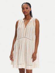 Seafolly Sukienka letnia Ladder 55405-DR Beżowy Relaxed Fit. Brązowe sukienki damskie Seafolly, bez wzorów, z bawełny, bez ramiączek. Za 389.99 zł.