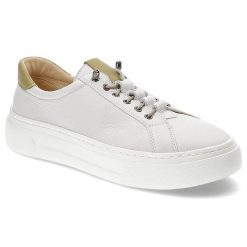 Białe Sneakersy Wasak Stylowe Obuwie Damskie. Białe obuwie sportowe damskie Wasak, na wiosnę, ze skóry, bez zapięcia. Za 239.00 zł.